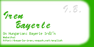 iren bayerle business card